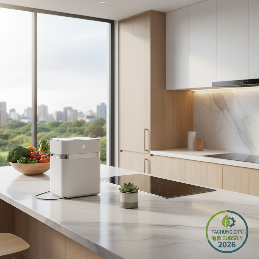 2026台中市廚餘機補助懶人包：最高領5000元，申請流程與機型評比代表圖